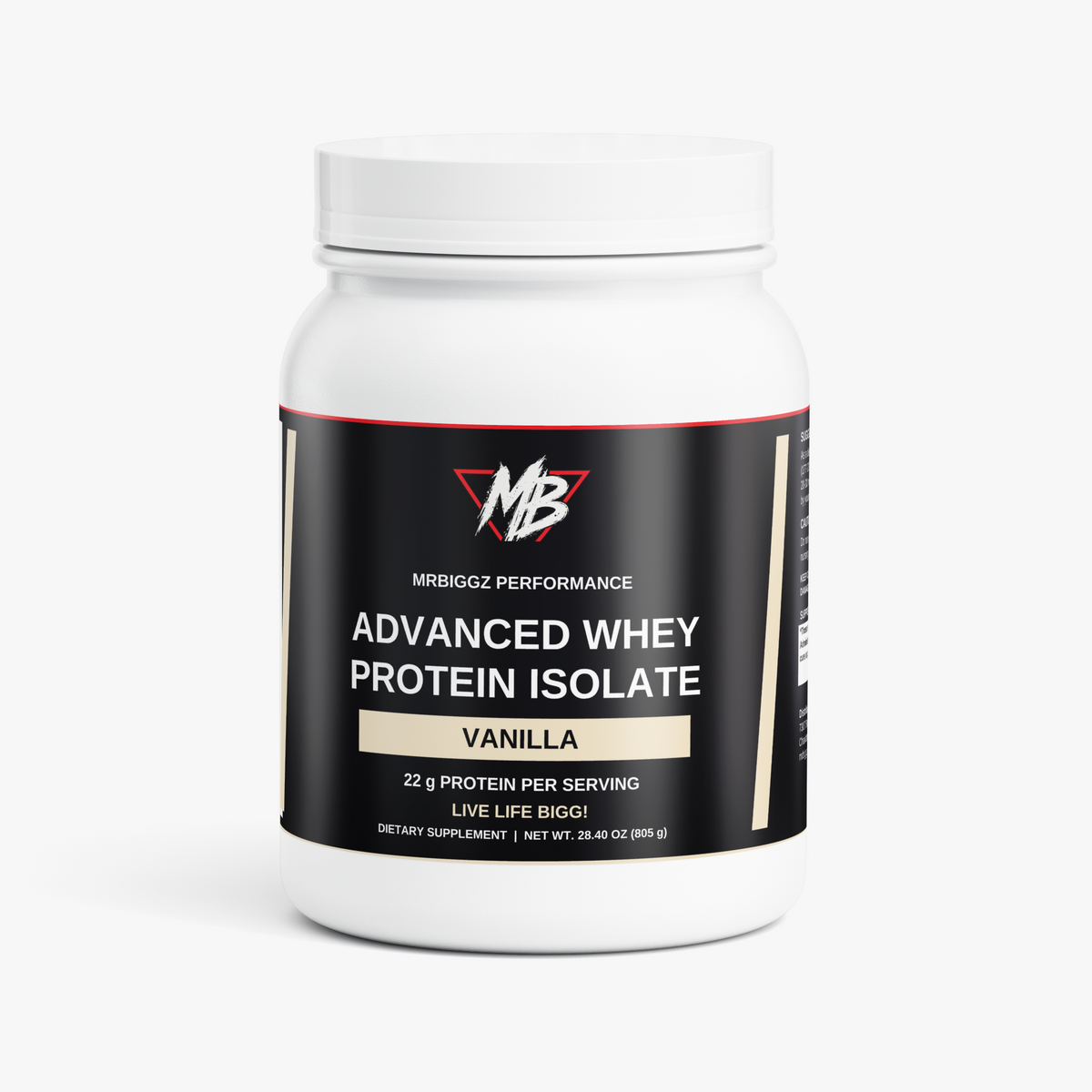 MrBiggz Performance Advanced Whey Protein Isolate - Vanilla MR. BIGGZ SHOP