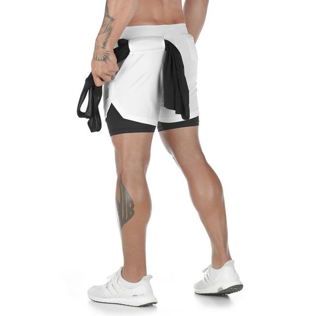 2 in 1 Quick Dry Breathable Active Gym Workout Shorts