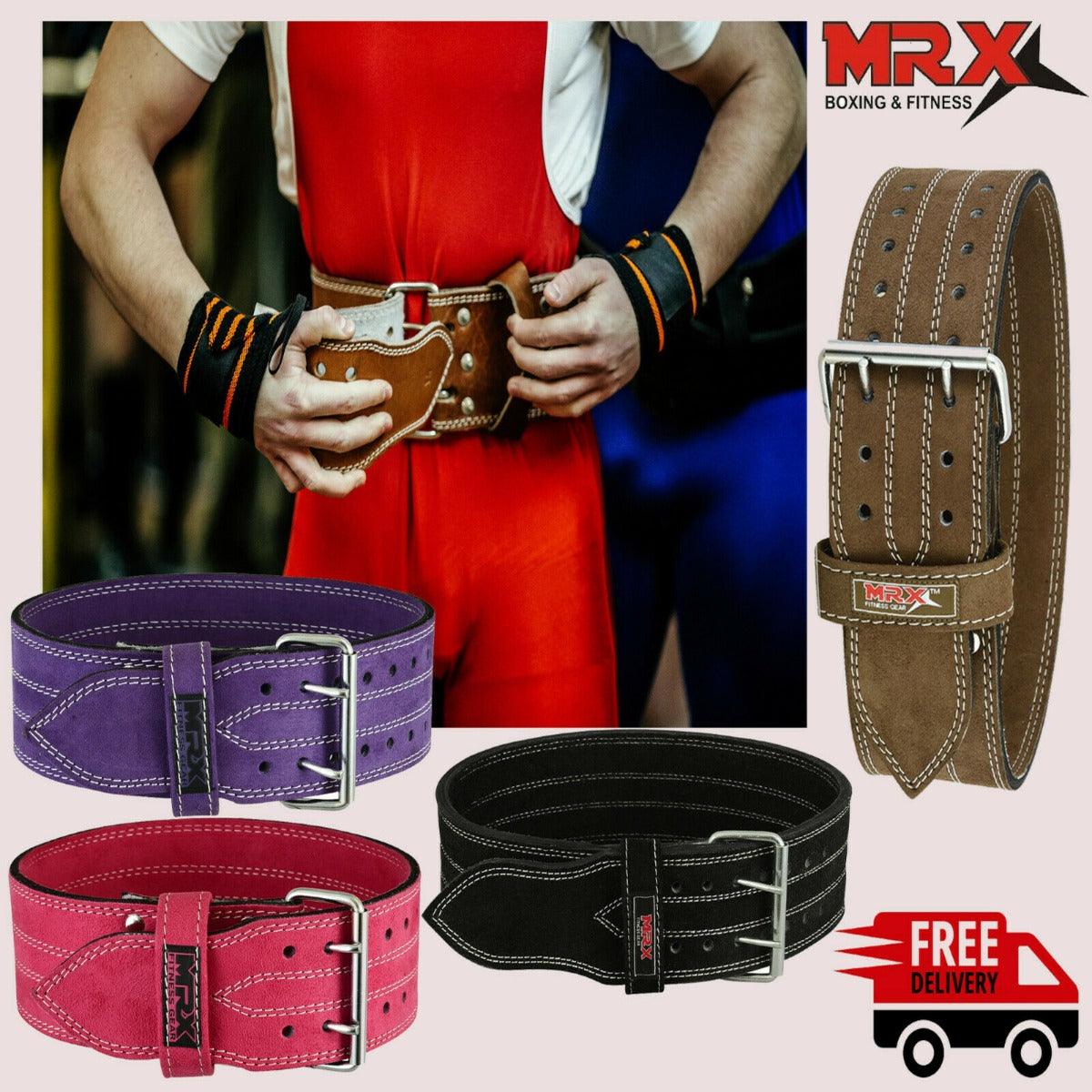 MRX Powerlifting Belts Gym Workout Leather Belt 4" Wide Unisex 10mm MRX Products