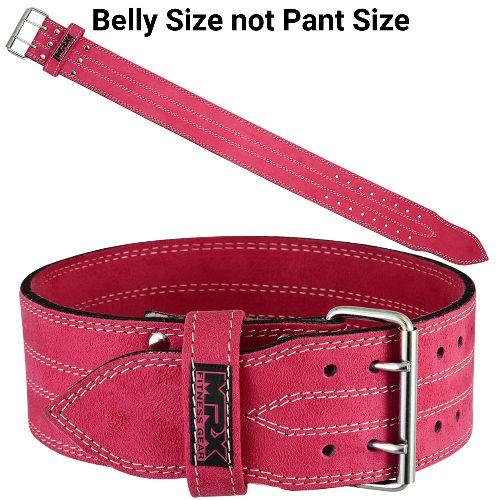 10mm Leather Powerlifting Belt in Pink - MrBiggz Fitness Shop