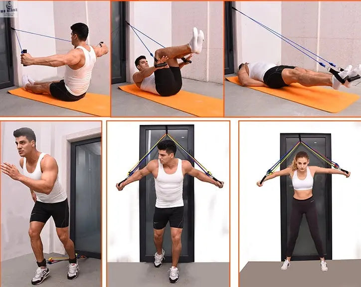 11-Piece Resistance Band Set, view 2 - MrBiggz Fitness Shop