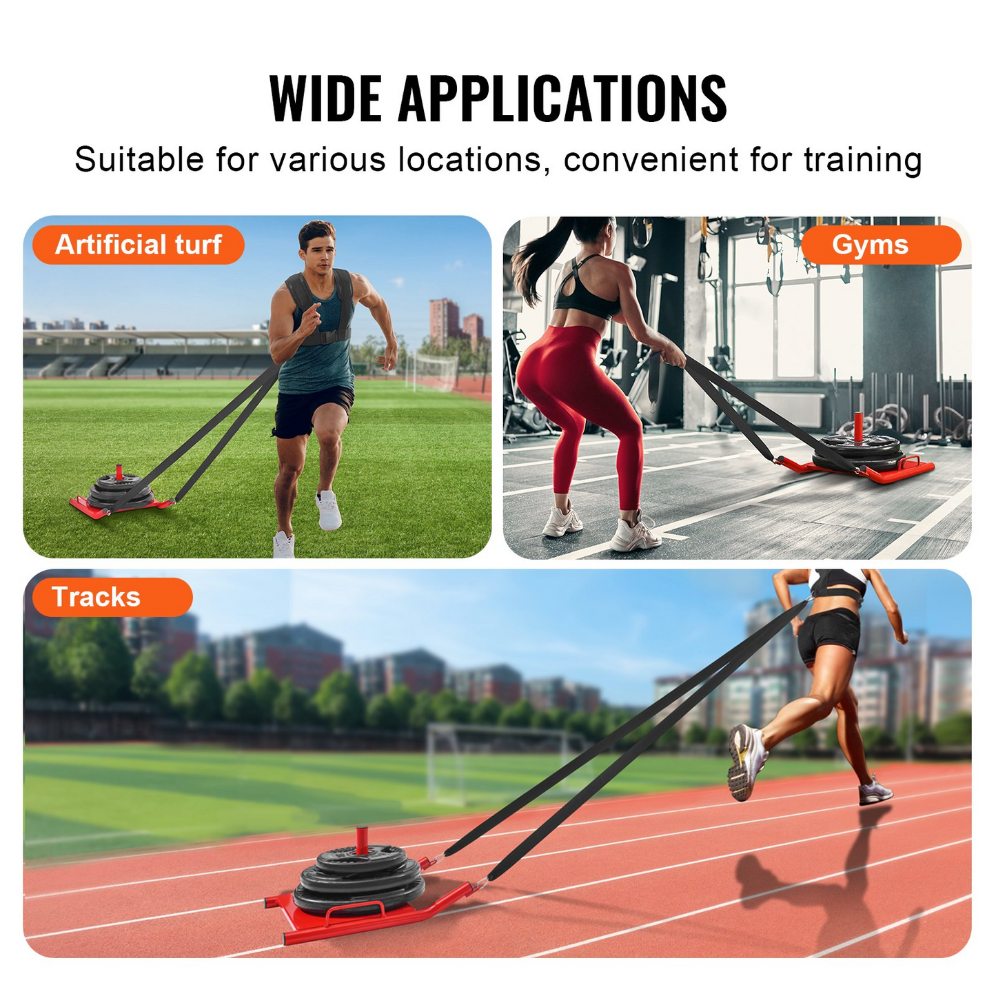 VEVOR Weight Training Pull Sled - Boost Your Speed and Strength