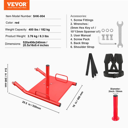 VEVOR Weight Training Pull Sled - Boost Your Speed and Strength