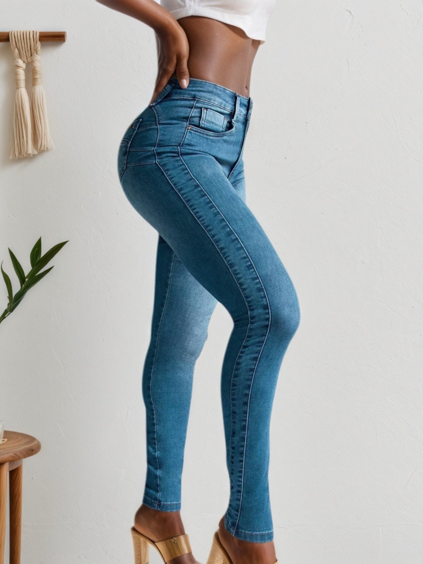 Four Season Versatile Tight Jeans, High Elasticity Slim Fit Comfortable And Fashionable, Classic Solid Color Design, Suitable For Both Casual And Formal Wear, Women's Jeans And Clothing MrBiggz Shop
