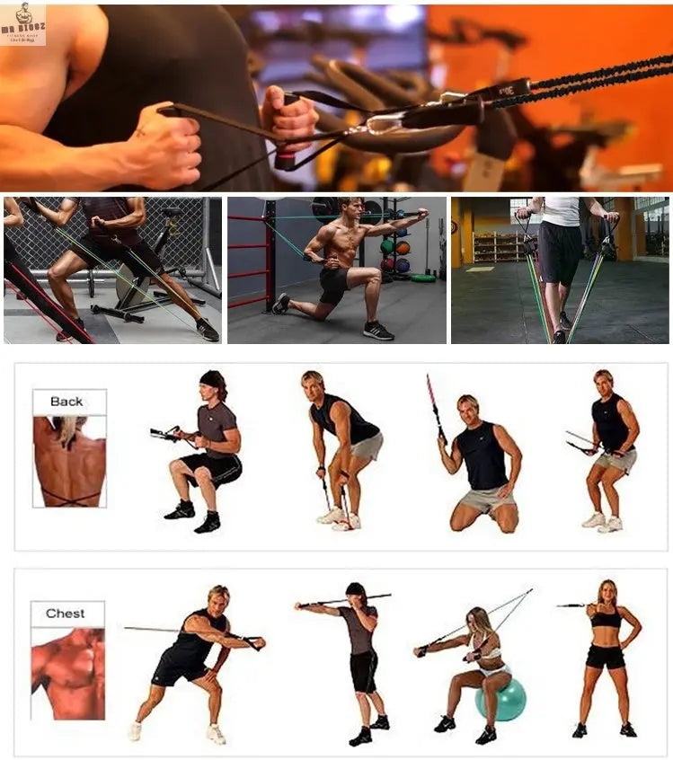 11-Piece Resistance Band Set, view 4 - MrBiggz Fitness Shop