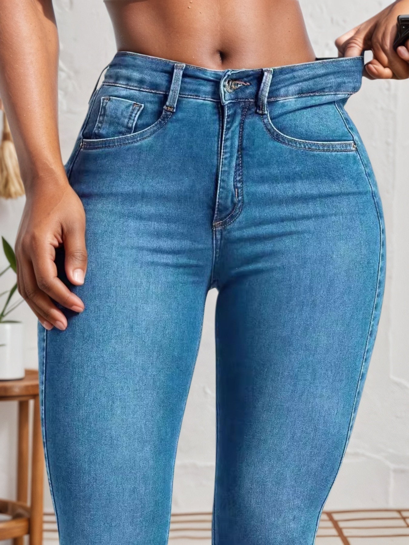 Four Season Versatile Tight Jeans, High Elasticity Slim Fit Comfortable And Fashionable, Classic Solid Color Design, Suitable For Both Casual And Formal Wear, Women's Jeans And Clothing MrBiggz Shop