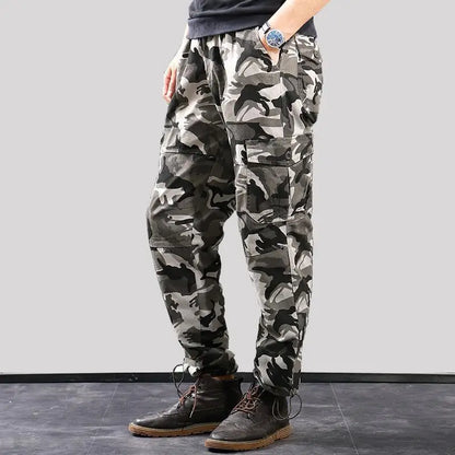 Men's Tactical Trousers Large Size Loose Casual Pants Running Overalls Men's Sweatpants Sports Hiking Outdoor Clothes Work Pants