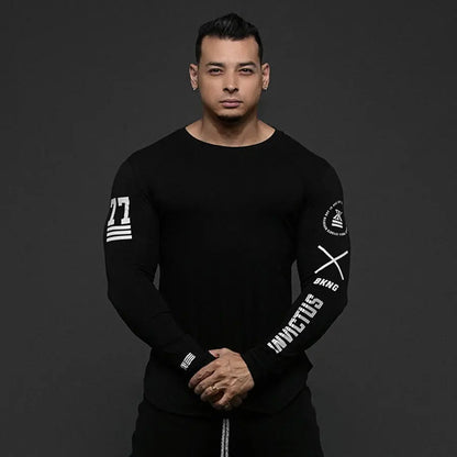 Men Skinny Long Sleeve Quick Dry Bodybuilding Clothing