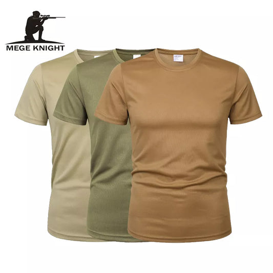 MEGE 2 Pcs Men Camouflage Tactical T Shirt Army Military ShortSleeve O-neck Quick-Drying gym T Shirts Casual Oversized 4XL