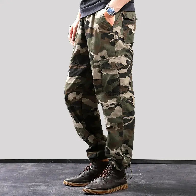 Men's Tactical Trousers Large Size Loose Casual Pants Running Overalls Men's Sweatpants Sports Hiking Outdoor Clothes Work Pants