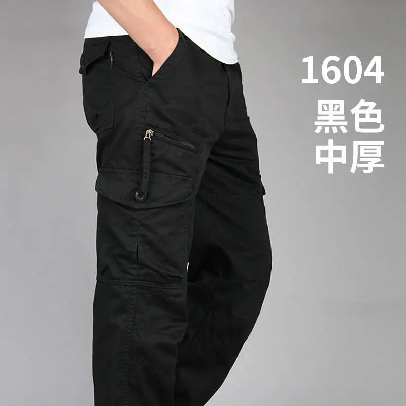 Men's Tactical Trousers Large Size Loose Casual Pants Running Overalls Men's Sweatpants Sports Hiking Outdoor Clothes Work Pants