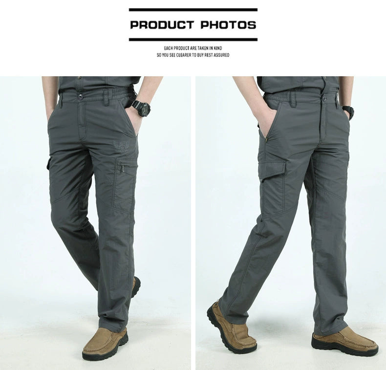 Military Long Trousers Male Waterproof Quick Dry Cargo Pants