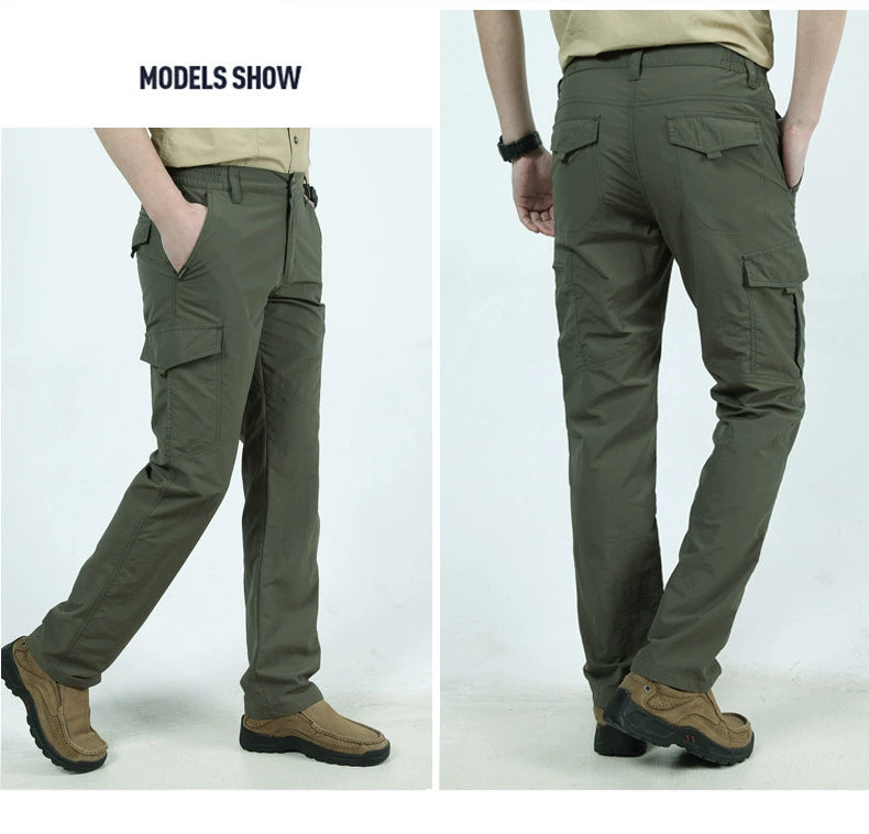 Military Long Trousers Male Waterproof Quick Dry Cargo Pants