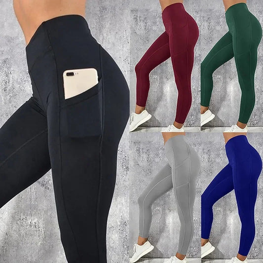 Sportswear Woman Gym Leggings Pocketed Yoga Pants Fitness Running Pants Stretchy Sports Gym Pant for Women