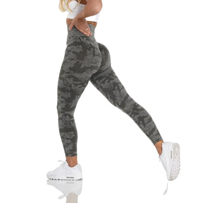 Camo Seamless Workout Leggings Butt Lift Yoga Pants