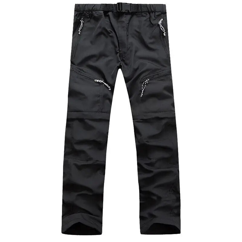 New Men'S Fashion Convertible Quick Dry Zip Outdoor Hiking Pants Jogging Running Breathable Trousers Shorts