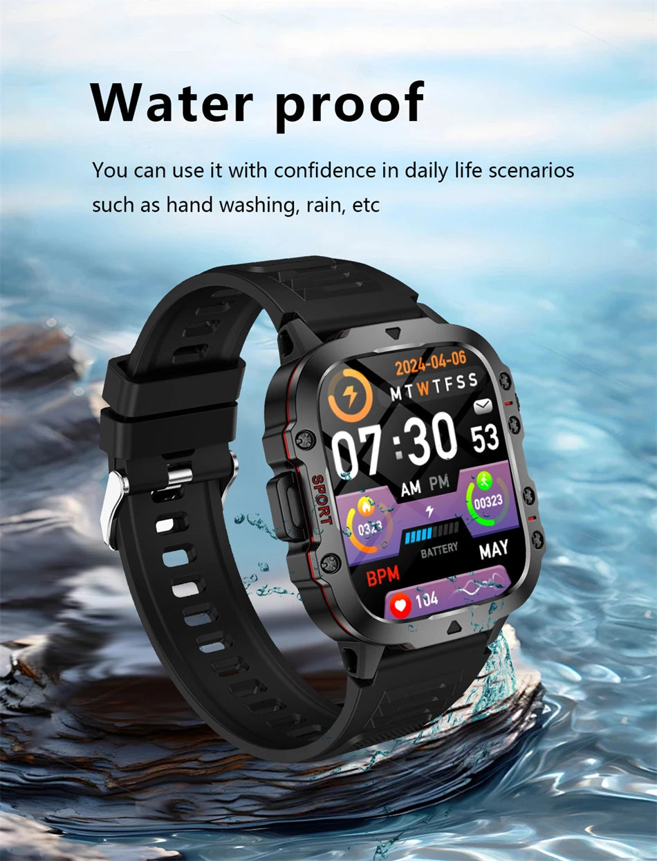 New For Huawei Xiaomi Military GPS Track Smart Watch Men Flashlight Waterproof Outdoor Sport Tracker Bluetooth Call Smartwatch