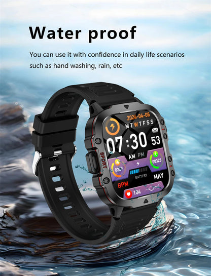 New For Huawei Xiaomi Military GPS Track Smart Watch Men Flashlight Waterproof Outdoor Sport Tracker Bluetooth Call Smartwatch