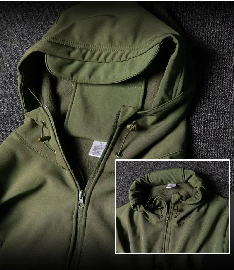 Special Tactical Hooded Jacket Camo Waterproof Multiple Pockets