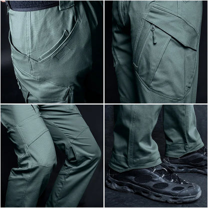 Military Tactical Pants Mens Multiple Pocket Waterproof Cargo Trousers Male SWAT Combat Breathable