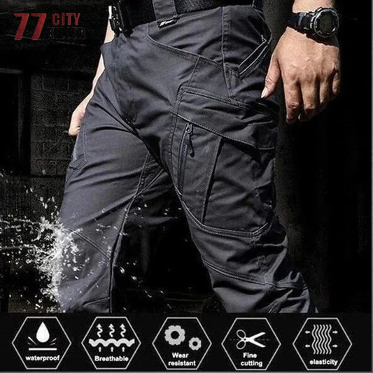 Military Tactical Pants Mens Multiple Pocket Waterproof Cargo Trousers Male SWAT Combat Breathable