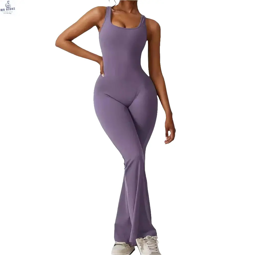 Women Sleeveless Flare Jumpsuits For Fitness, Yoga And More MR. BIGGZ SHOP