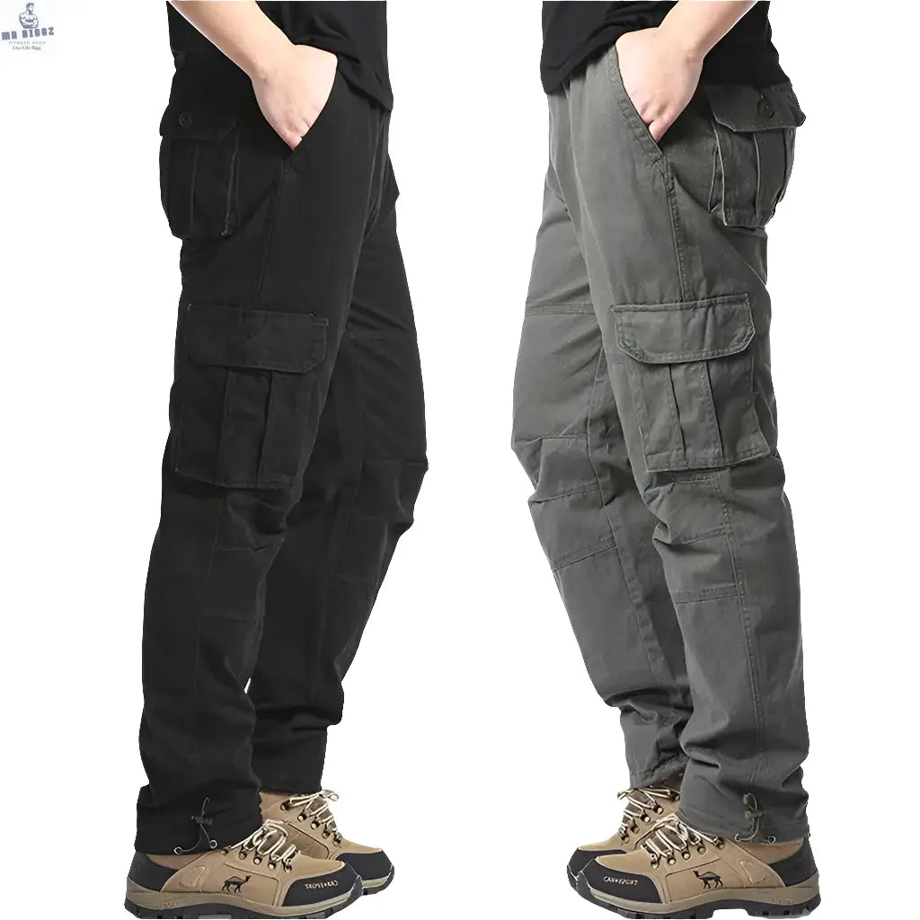 Men's Cotton Multi-Pocket Cargo Pants, view 11 - MrBiggz Fitness Shop