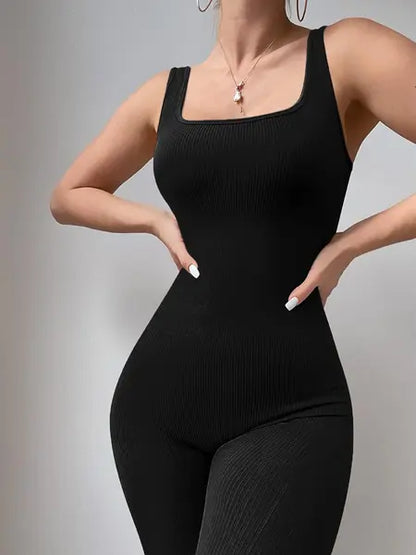 Square Neck Full Length Bodysuit -size down 1 for compression HW5YDD572B