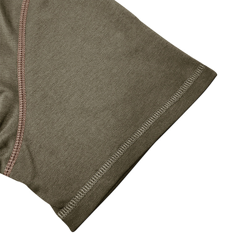 Fashion Short-sleeved Polo Shirt Summer Button V-neck T-shirt Tops Mens Clothing Black Lavender