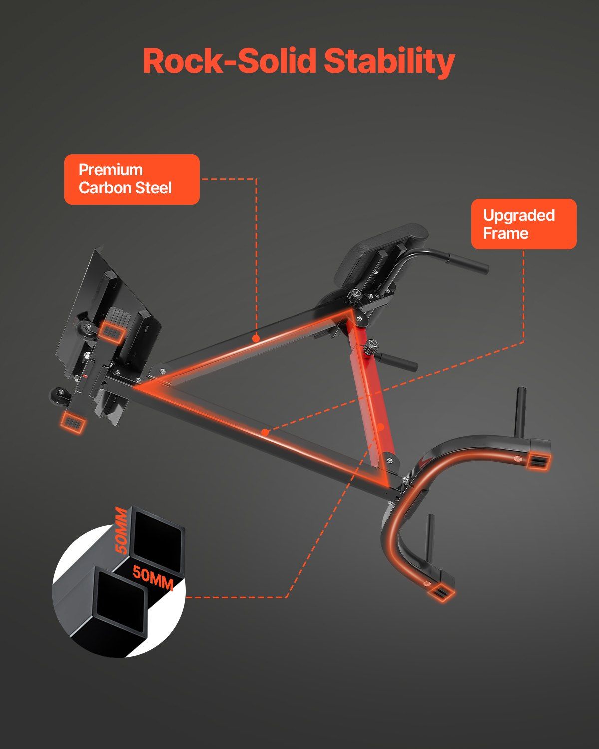 Adjustable Roman Chair Hyperextension Bench, view 5 - MrBiggz Fitness Shop
