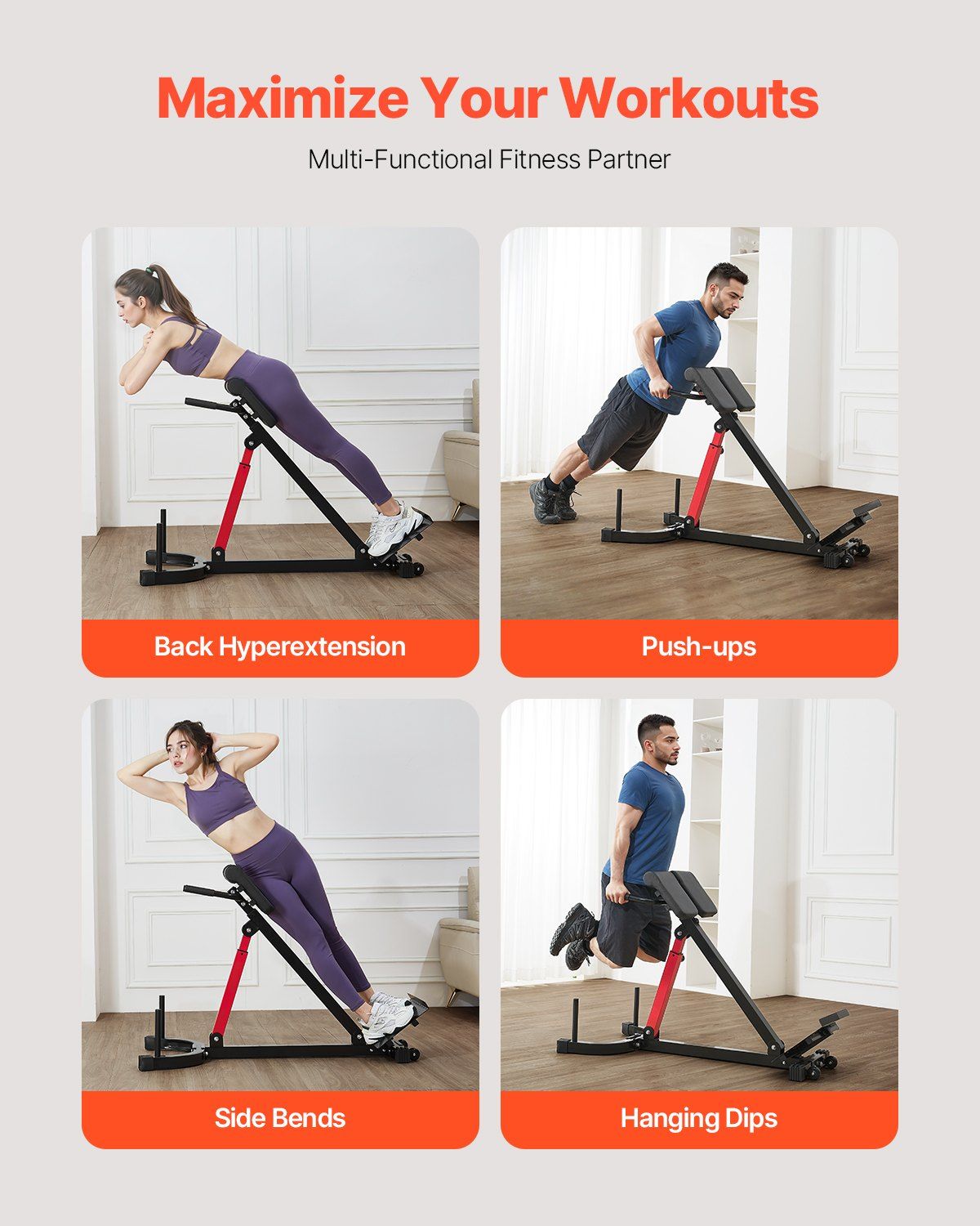 Adjustable Roman Chair Hyperextension Bench, view 2 - MrBiggz Fitness Shop