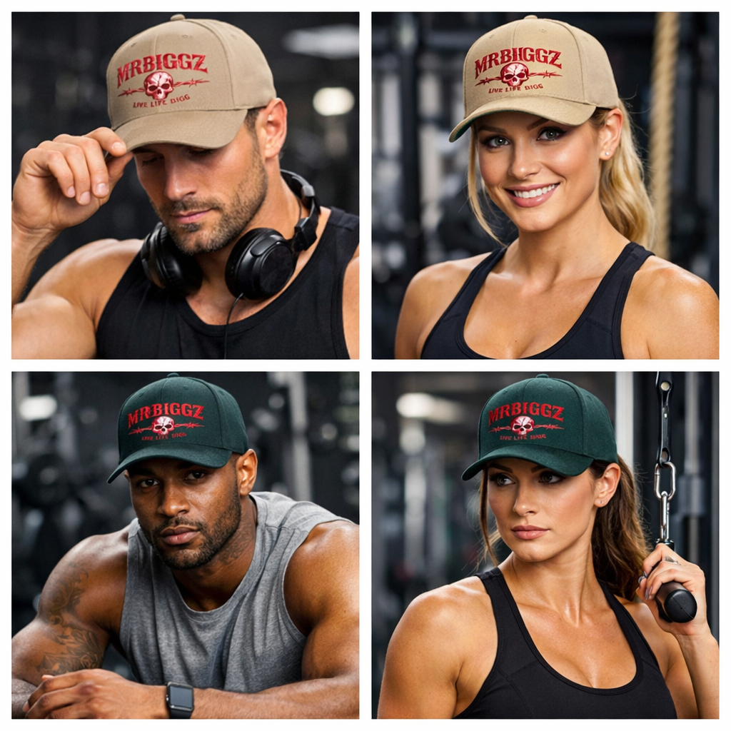 MrBiggz FlexFit Gym Hat, view 3 - MrBiggz Fitness Shop