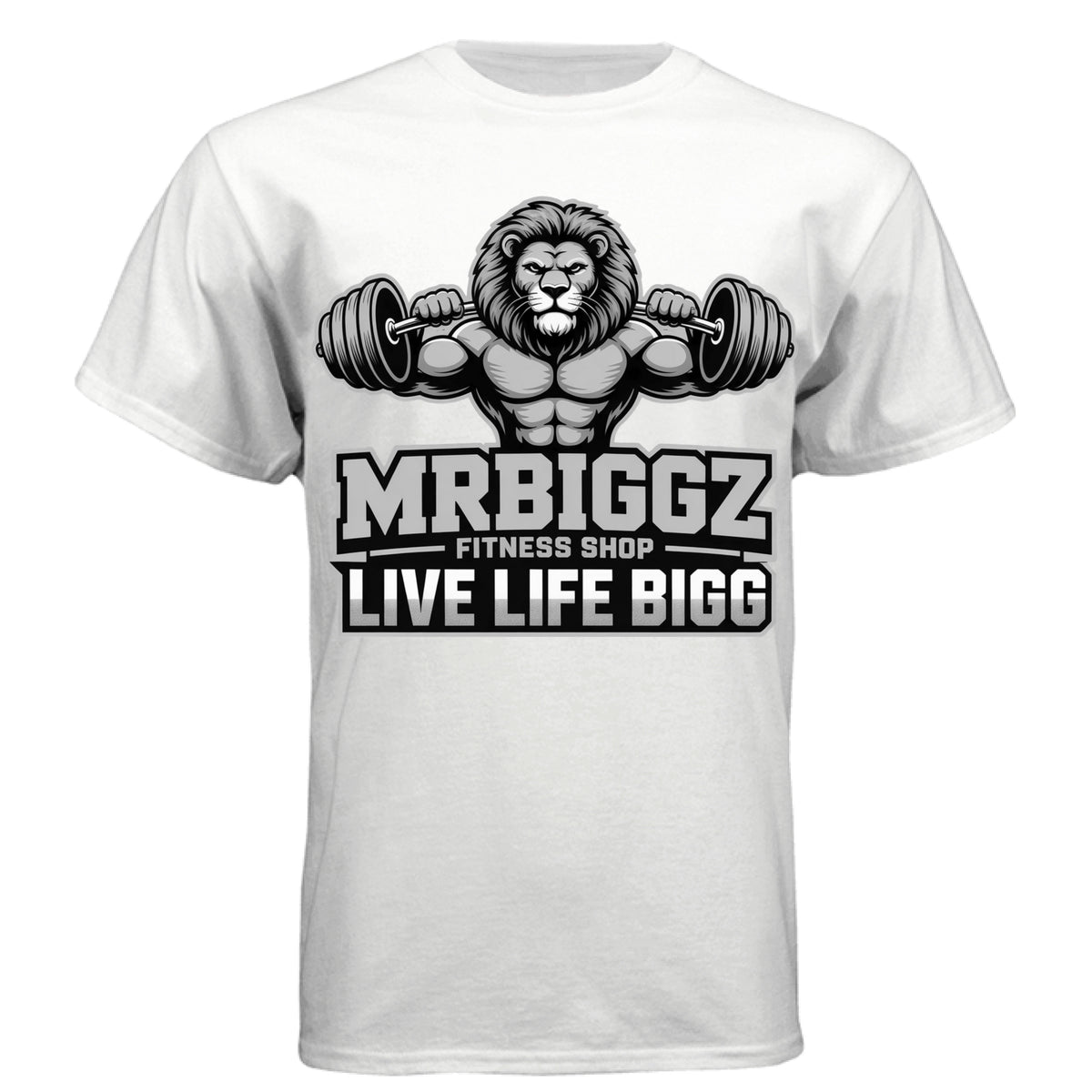 King of the Iron Jungle Gym Tee in White - MrBiggz Fitness Shop