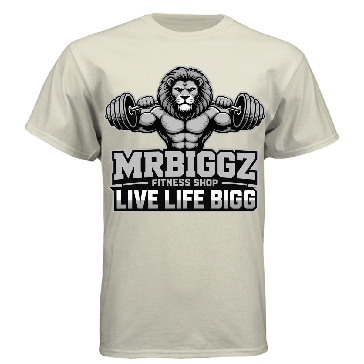 King of the Iron Jungle Gym Tee in Sand - MrBiggz Fitness Shop
