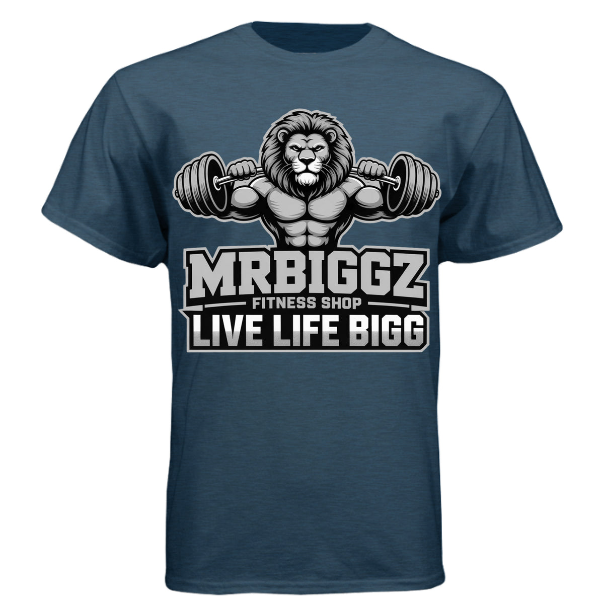 King of the Iron Jungle Gym Tee in Midnight Navy - MrBiggz Fitness Shop