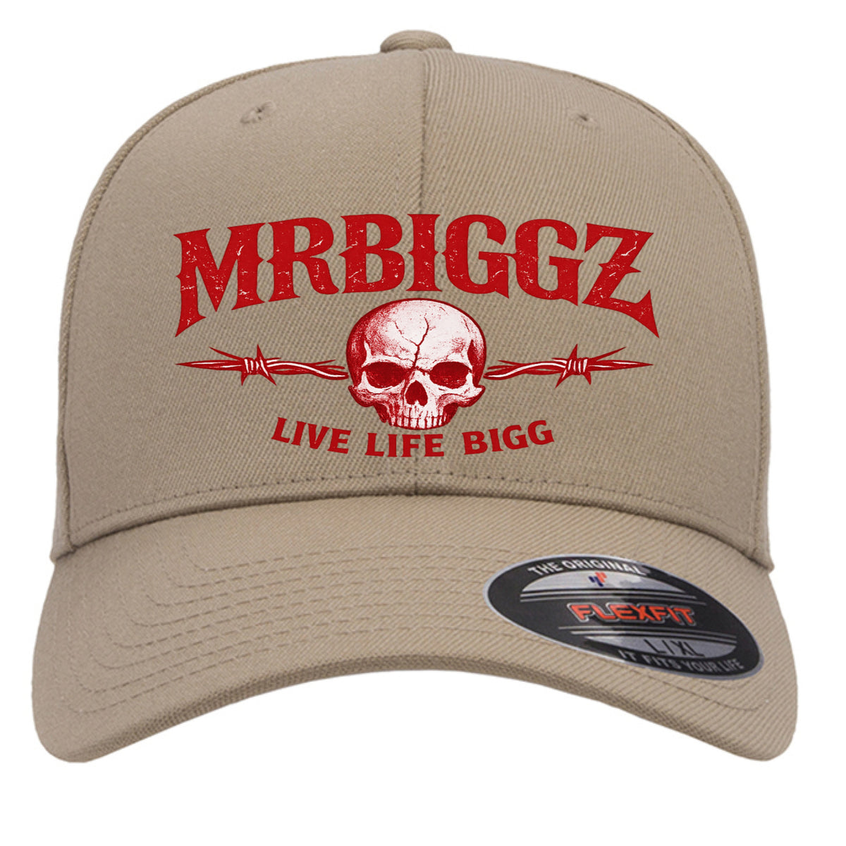 MrBiggz FlexFit Gym Hat in Khaki - MrBiggz Fitness Shop