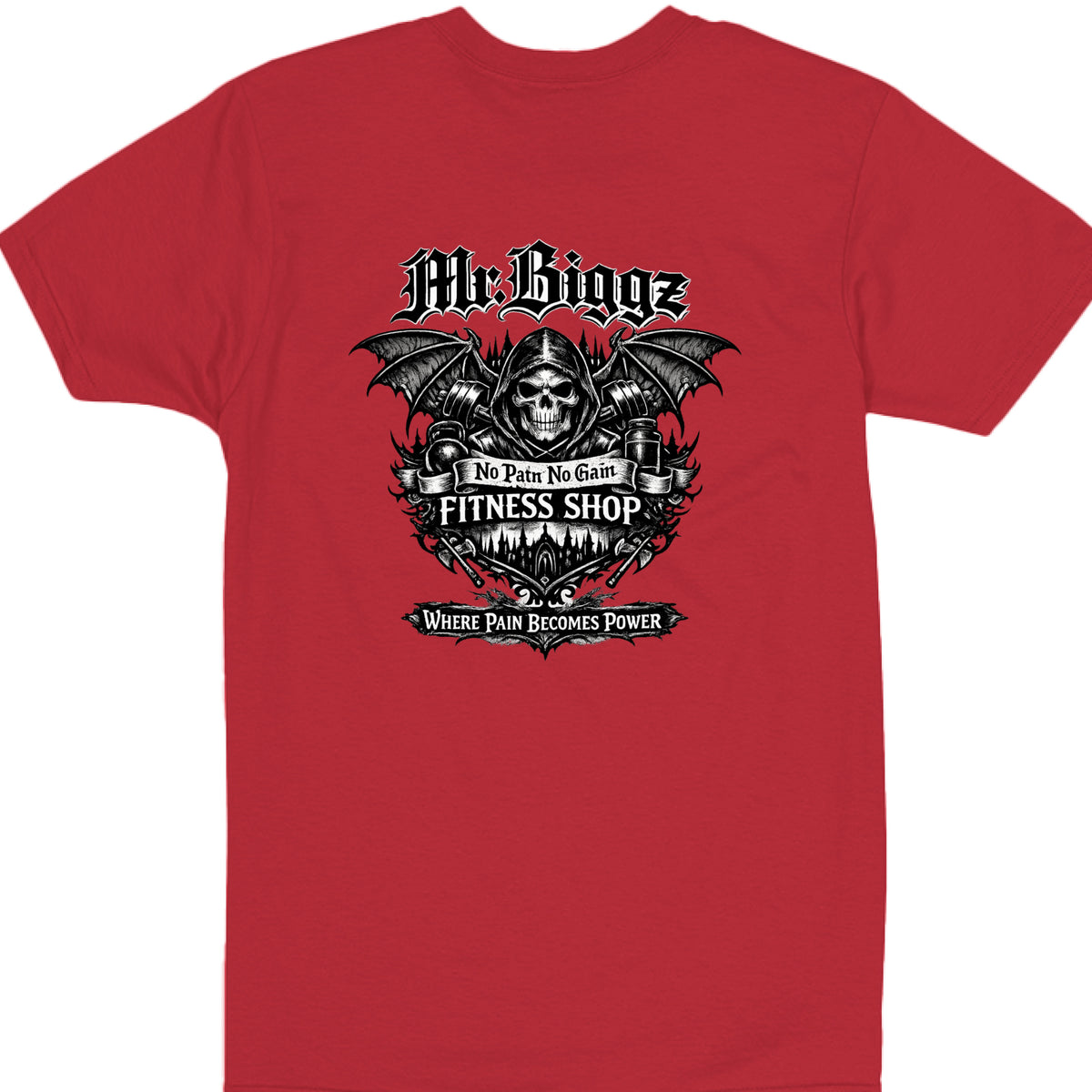 Gothic Graphic Gym Tees for Men, view 4 - MrBiggz Fitness Shop