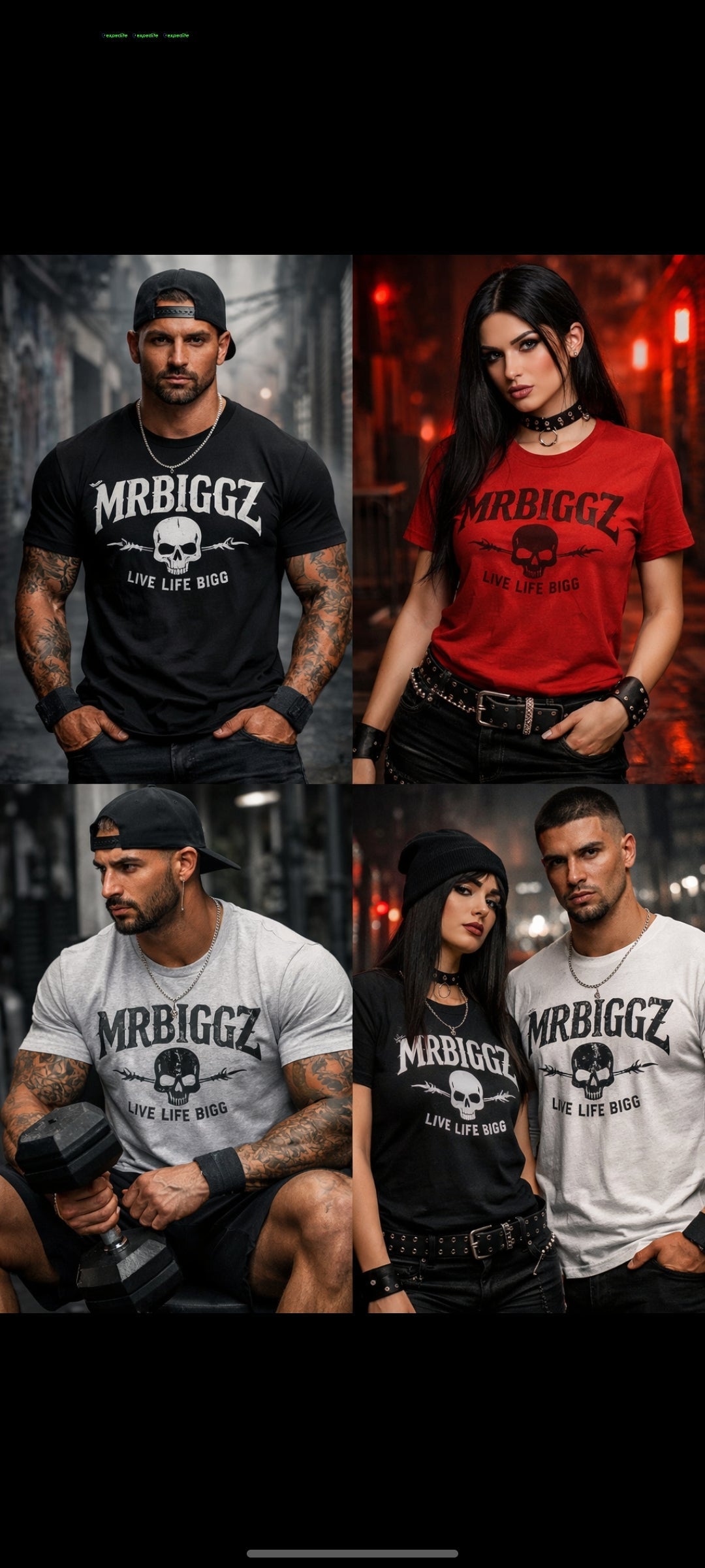 MrBiggz Skull Series Gym T-Shirt MR. BIGGZ SHOP